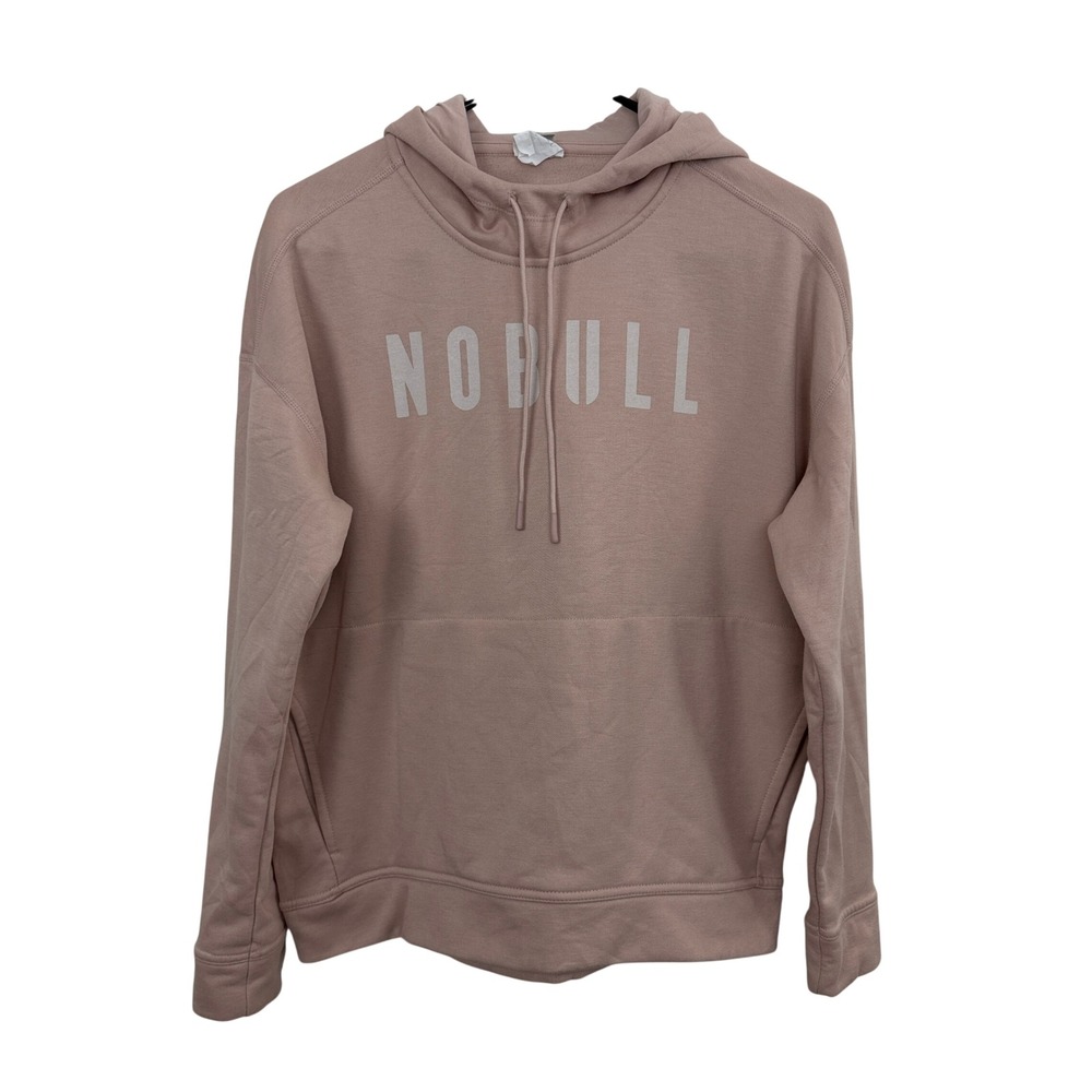 NOBULL Hoodie Womens Size Medium Pink Pullover Sweatshirt Activewear Workout